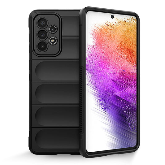 Samsung Galaxy A73 Magic Shield TPU + Flannel Protective Phone Case Cover, Shockproof Scratch Resistant