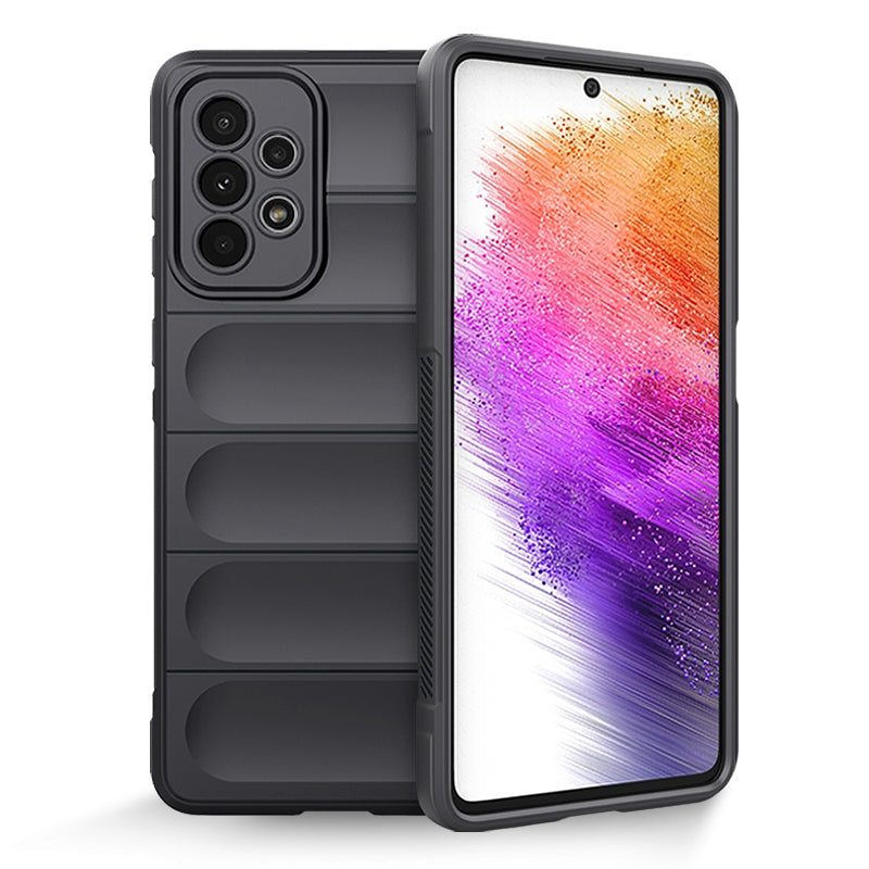 Samsung Galaxy A73 Magic Shield TPU + Flannel Protective Phone Case Cover, Shockproof Scratch Resistant