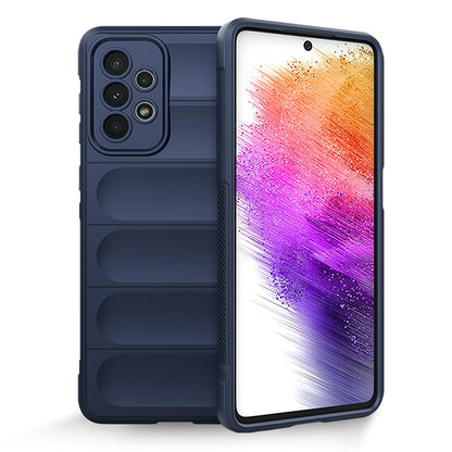 Samsung Galaxy A73 Magic Shield TPU + Flannel Protective Phone Case Cover, Shockproof Scratch Resistant