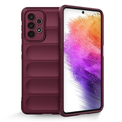 Samsung Galaxy A73 Magic Shield TPU + Flannel Protective Phone Case Cover, Shockproof Scratch Resistant