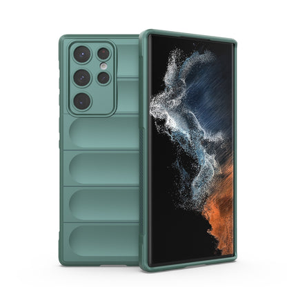 Samsung Galaxy S22 Ultra 5G Magic Shield TPU + Flannel Protective Phone Case Cover, Shockproof Scratch Resistant