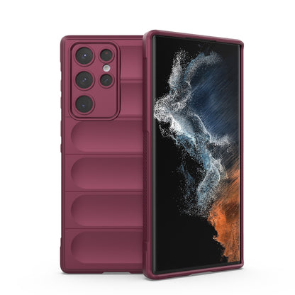 Samsung Galaxy S22 Ultra 5G Magic Shield TPU + Flannel Protective Phone Case Cover, Shockproof Scratch Resistant