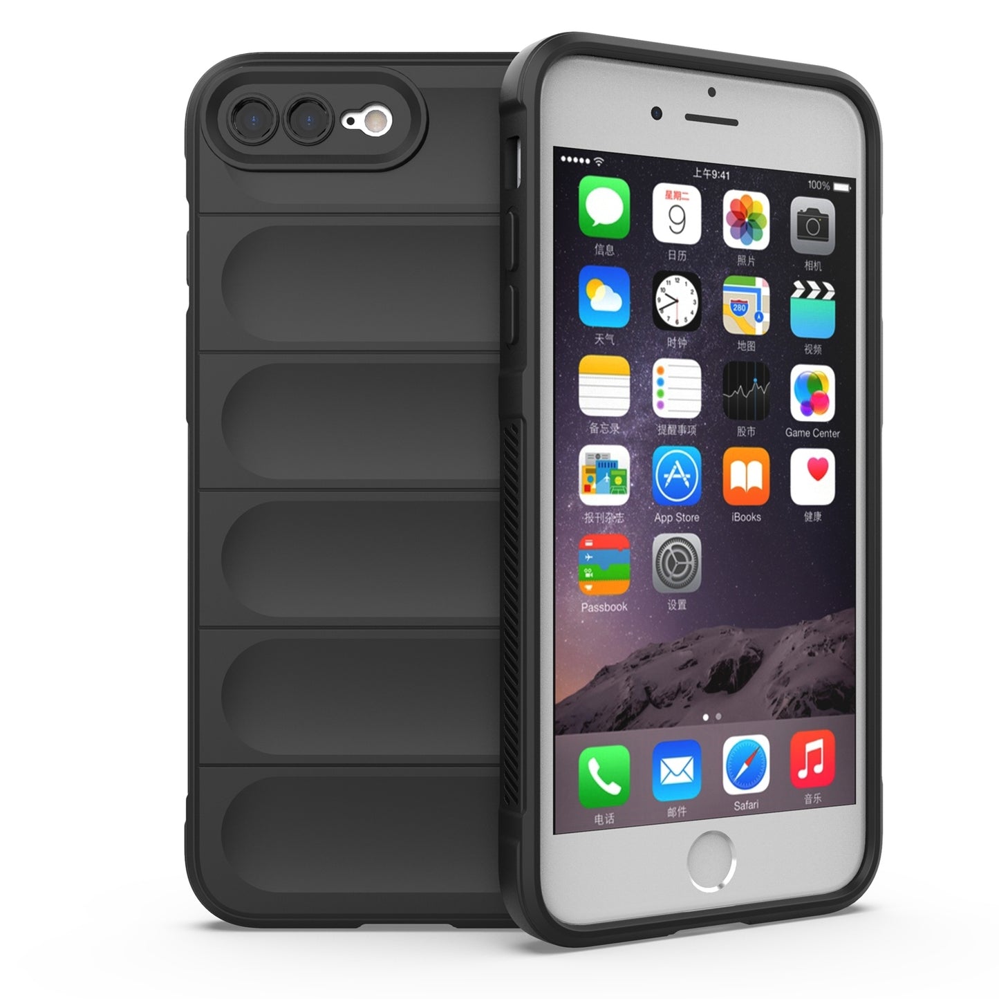 Apple iPhone SE 2022 Magic Shield TPU + Flannel Protective Phone Case Cover, Shockproof Scratch Resistant