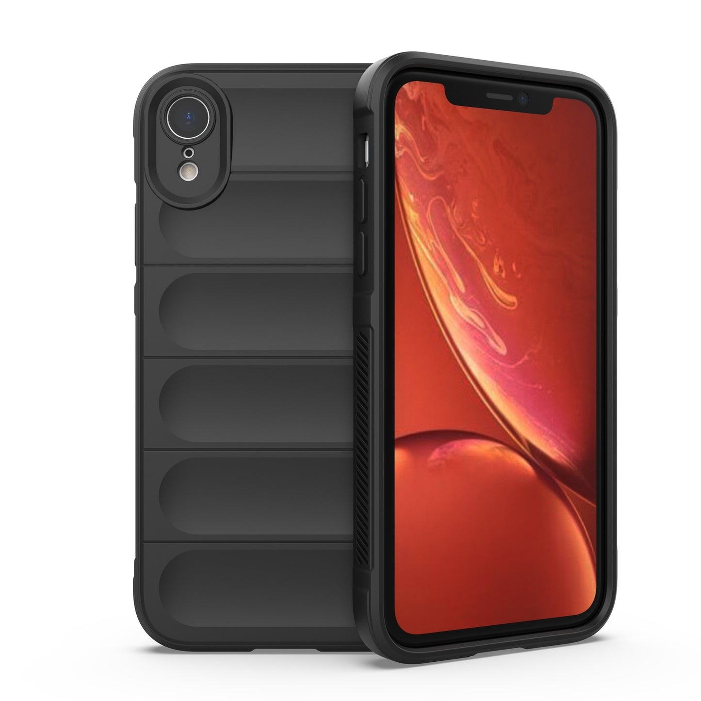 Apple iPhone XR Magic Shield TPU + Flannel Protective Phone Case Cover, Shockproof Scratch Resistant