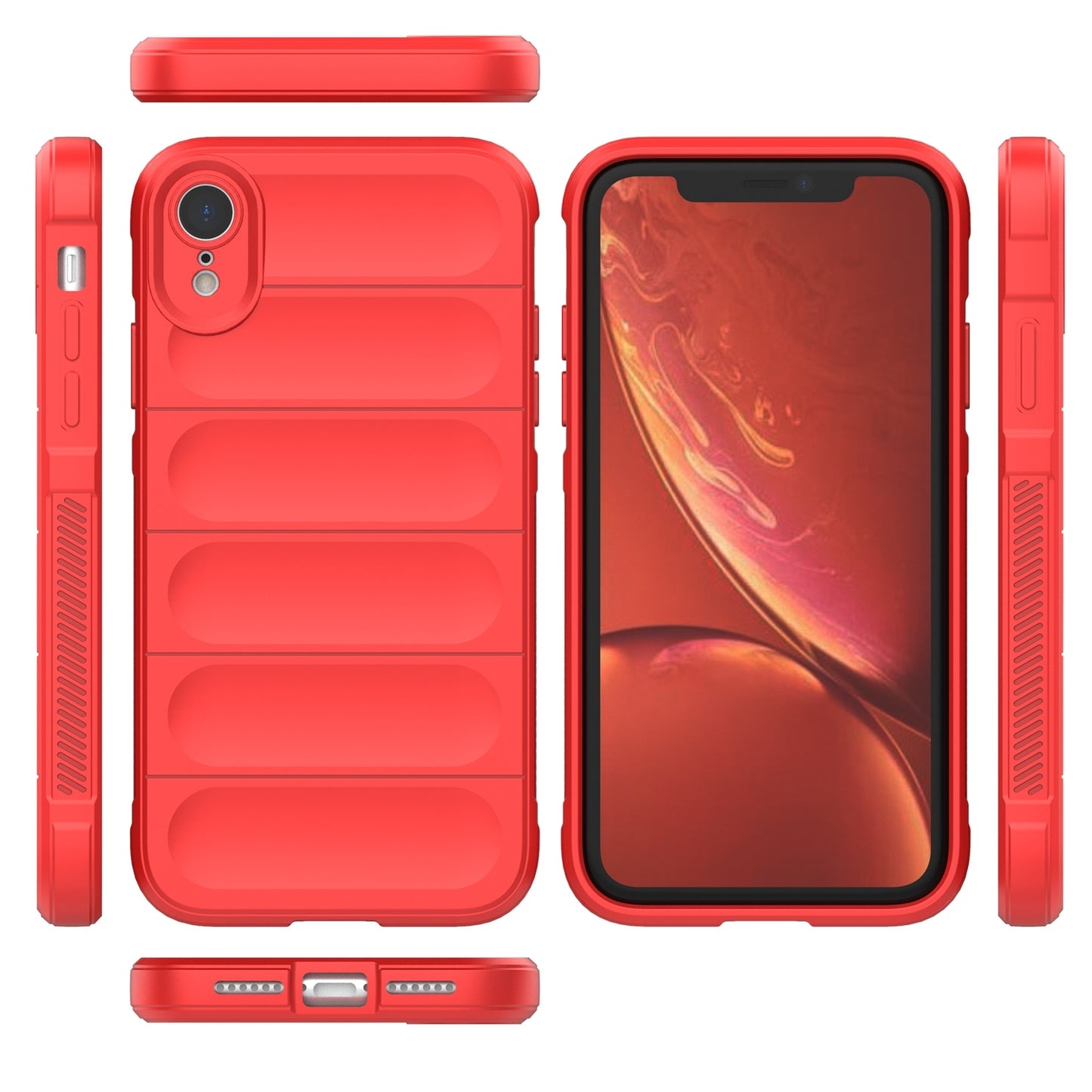 Apple iPhone XR Magic Shield TPU + Flannel Protective Phone Case Cover, Shockproof Scratch Resistant