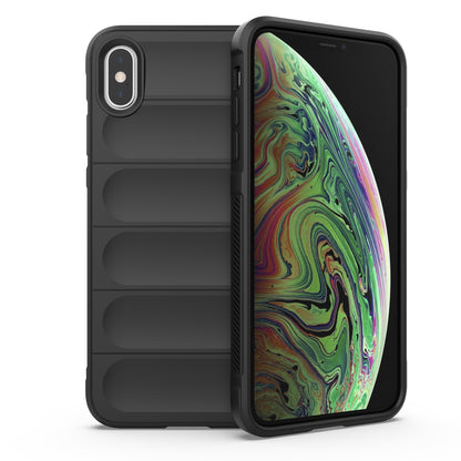 Apple iPhone XS Magic Shield TPU + Flannel Protective Phone Case Cover, Shockproof Scratch Resistant