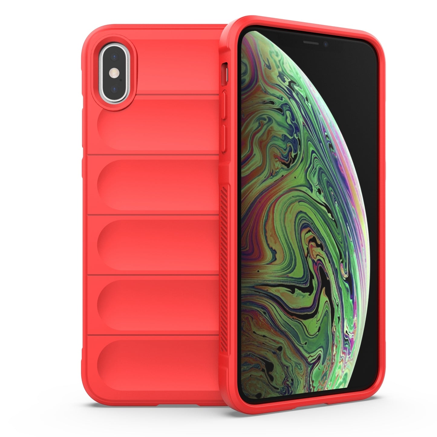 Apple iPhone XS Magic Shield TPU + Flannel Protective Phone Case Cover, Shockproof Scratch Resistant