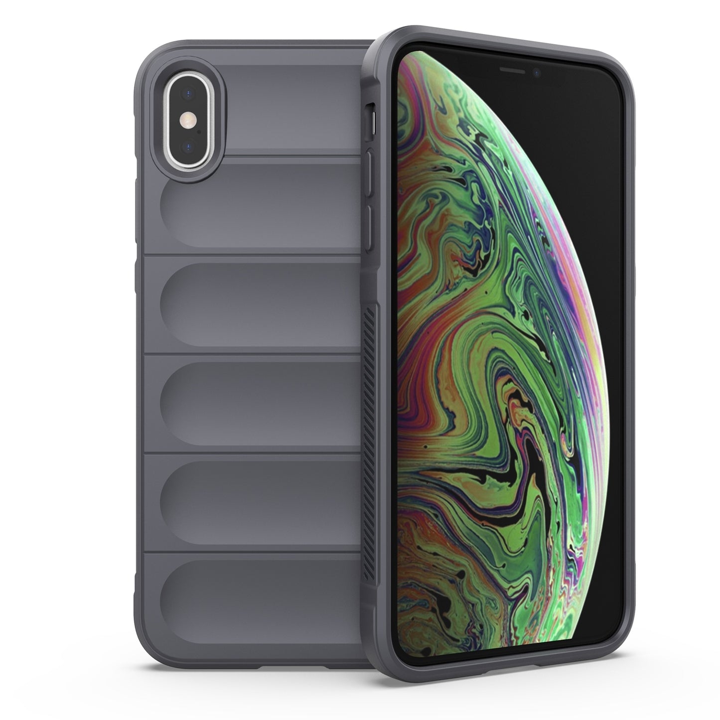 Apple iPhone XS Magic Shield TPU + Flannel Protective Phone Case Cover, Shockproof Scratch Resistant