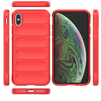 Apple iPhone XS Magic Shield TPU + Flannel Protective Phone Case Cover, Shockproof Scratch Resistant