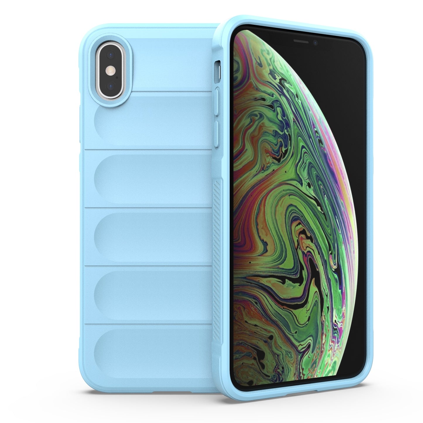 Apple iPhone XS Magic Shield TPU + Flannel Protective Phone Case Cover, Shockproof Scratch Resistant