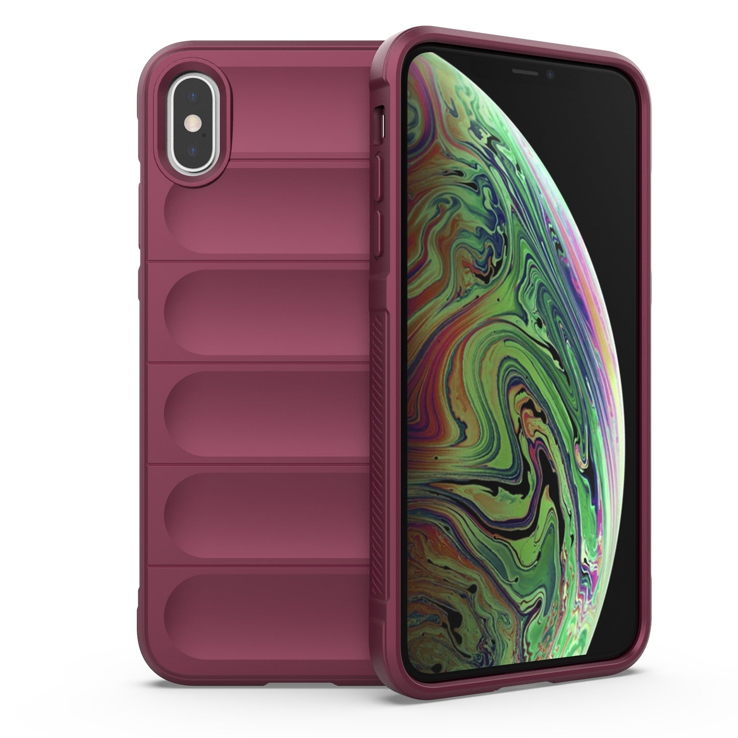 Apple iPhone XS Magic Shield TPU + Flannel Protective Phone Case Cover, Shockproof Scratch Resistant