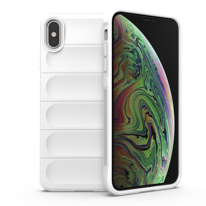 Apple iPhone X Magic Shield TPU + Flannel Protective Phone Case Cover, Shockproof Scratch Resistant