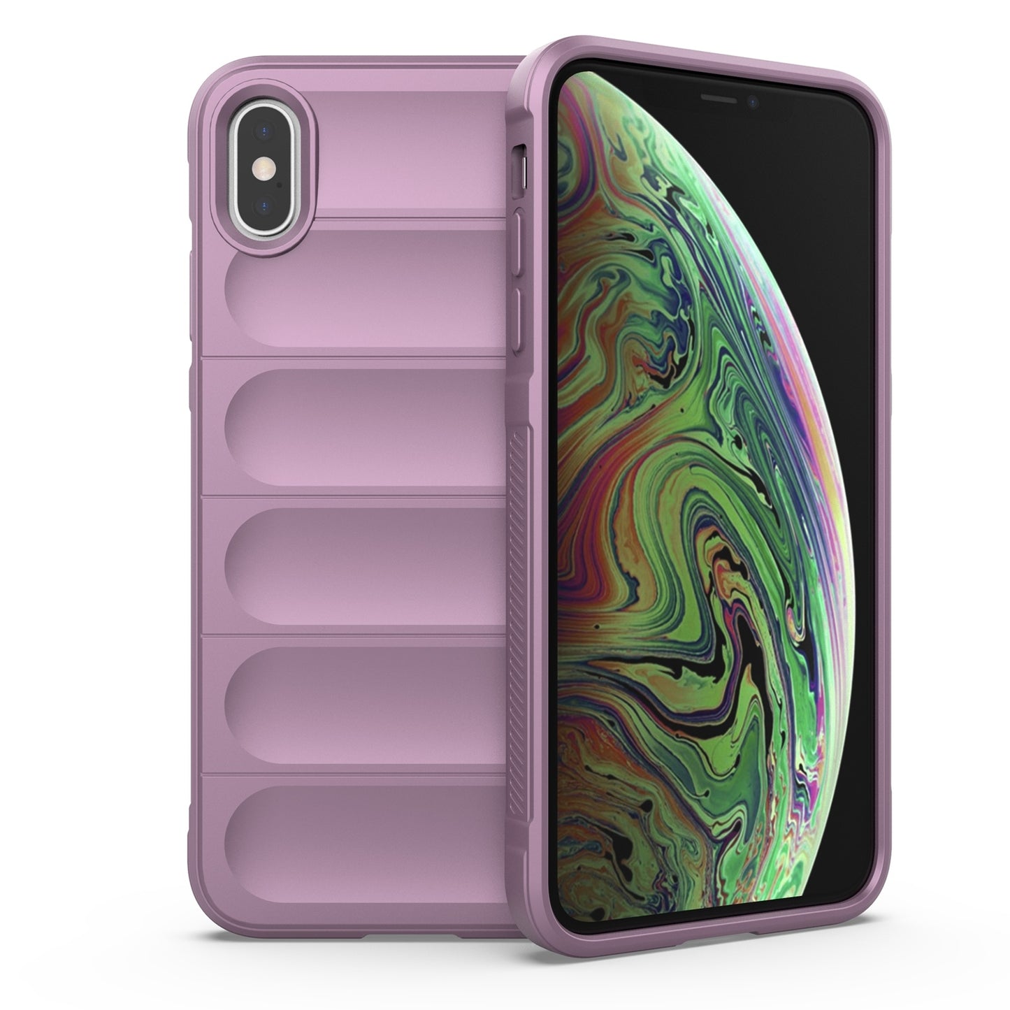 Apple iPhone XS Max Magic Shield TPU + Flannel Protective Phone Case Cover, Shockproof Scratch Resistant