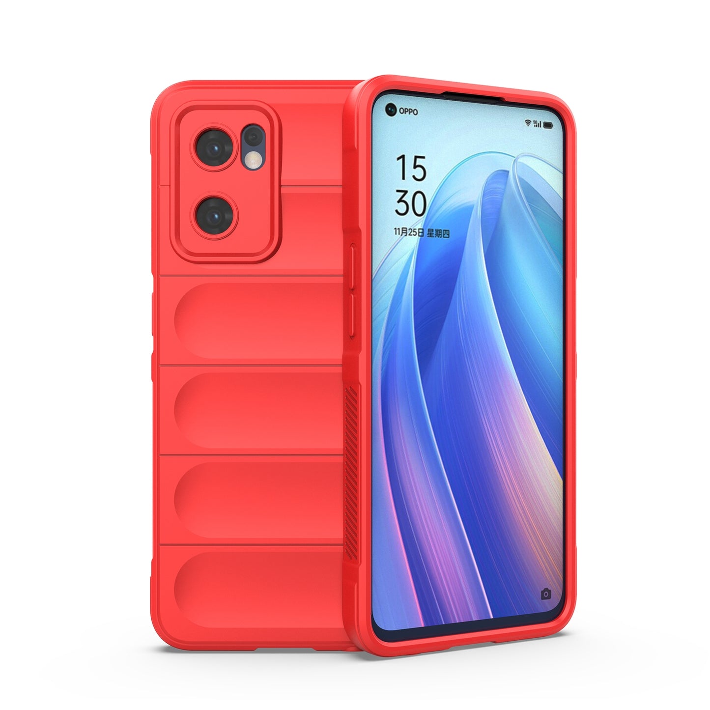 OPPO Find X5 Lite Magic Shield TPU + Flannel Protective Phone Case Cover, Shockproof Scratch Resistant