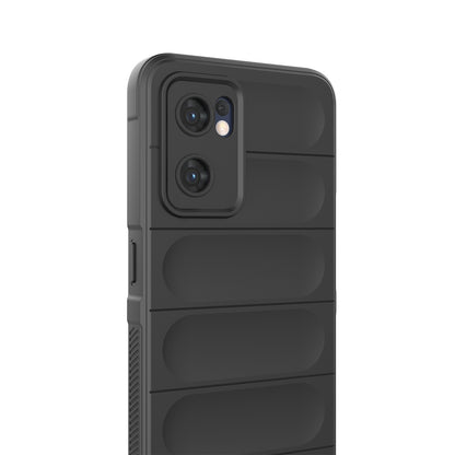 OPPO Find X5 Lite Magic Shield TPU + Flannel Protective Phone Case Cover, Shockproof Scratch Resistant