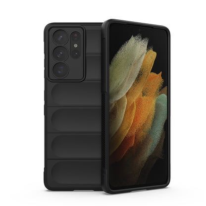 Samsung Galaxy S21 Ultra 5G Magic Shield TPU + Flannel Protective Phone Case Cover, Shockproof Scratch Resistant