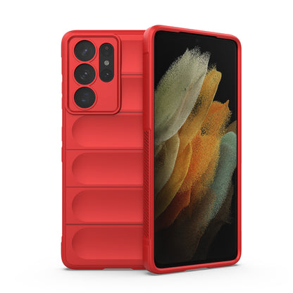Samsung Galaxy S21 Ultra 5G Magic Shield TPU + Flannel Protective Phone Case Cover, Shockproof Scratch Resistant