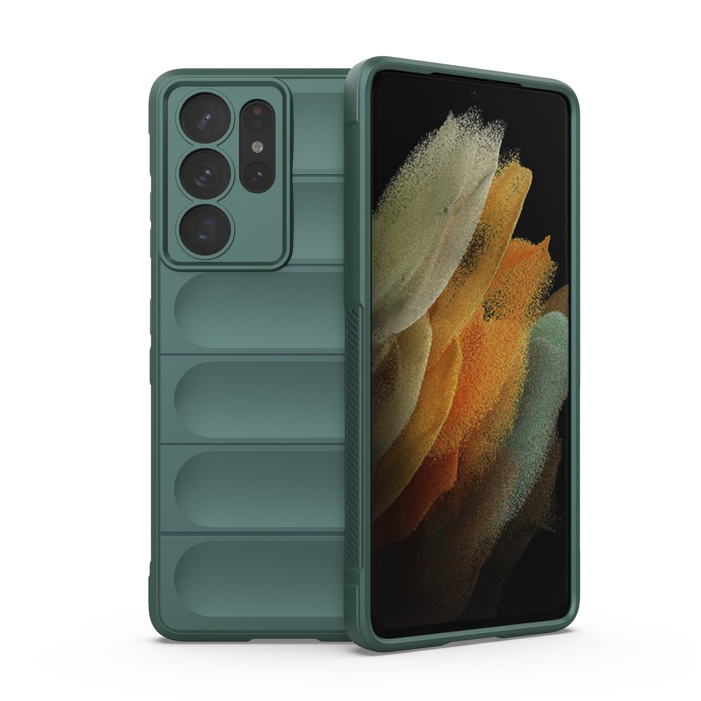 Samsung Galaxy S21 Ultra 5G Magic Shield TPU + Flannel Protective Phone Case Cover, Shockproof Scratch Resistant