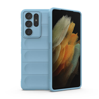 Samsung Galaxy S21 Ultra 5G Magic Shield TPU + Flannel Protective Phone Case Cover, Shockproof Scratch Resistant