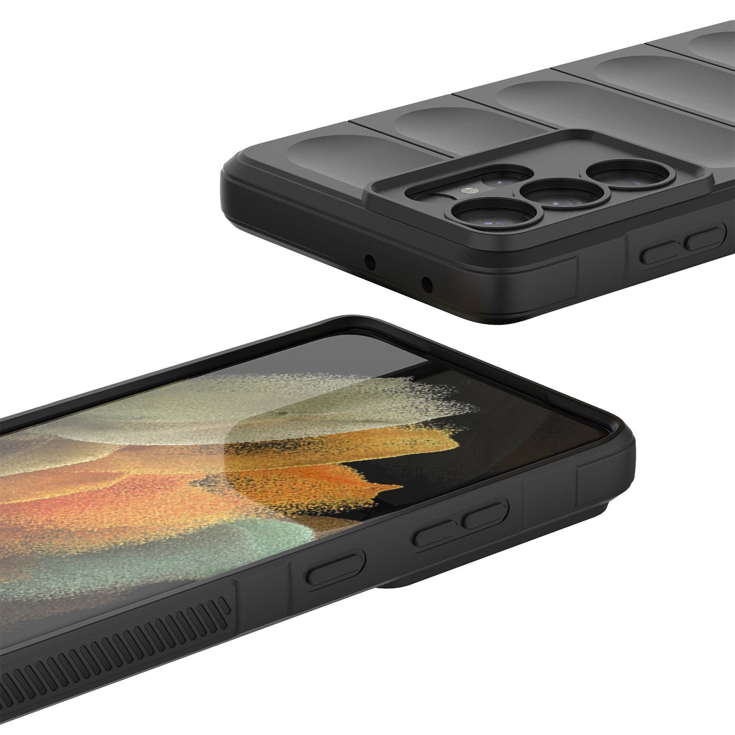 Samsung Galaxy S21 Ultra 5G Magic Shield TPU + Flannel Protective Phone Case Cover, Shockproof Scratch Resistant