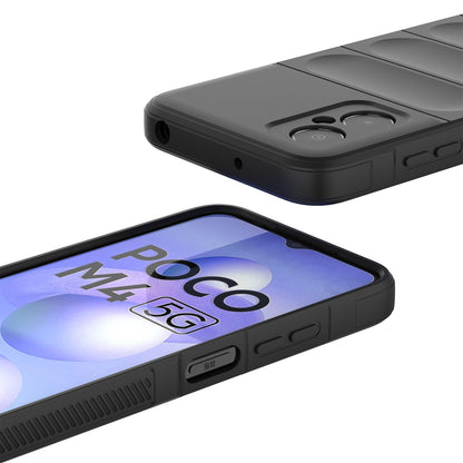 Xiaomi Poco M4 5G Magic Shield TPU + Flannel Protective Phone Case Cover, Shockproof Scratch Resistant