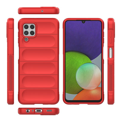 Samsung Galaxy M32 Shock Absorbent Magic Shield TPU + Flannel Phone Case, Featuring Ridged Drop Protection, Bright Colours & Easy Access