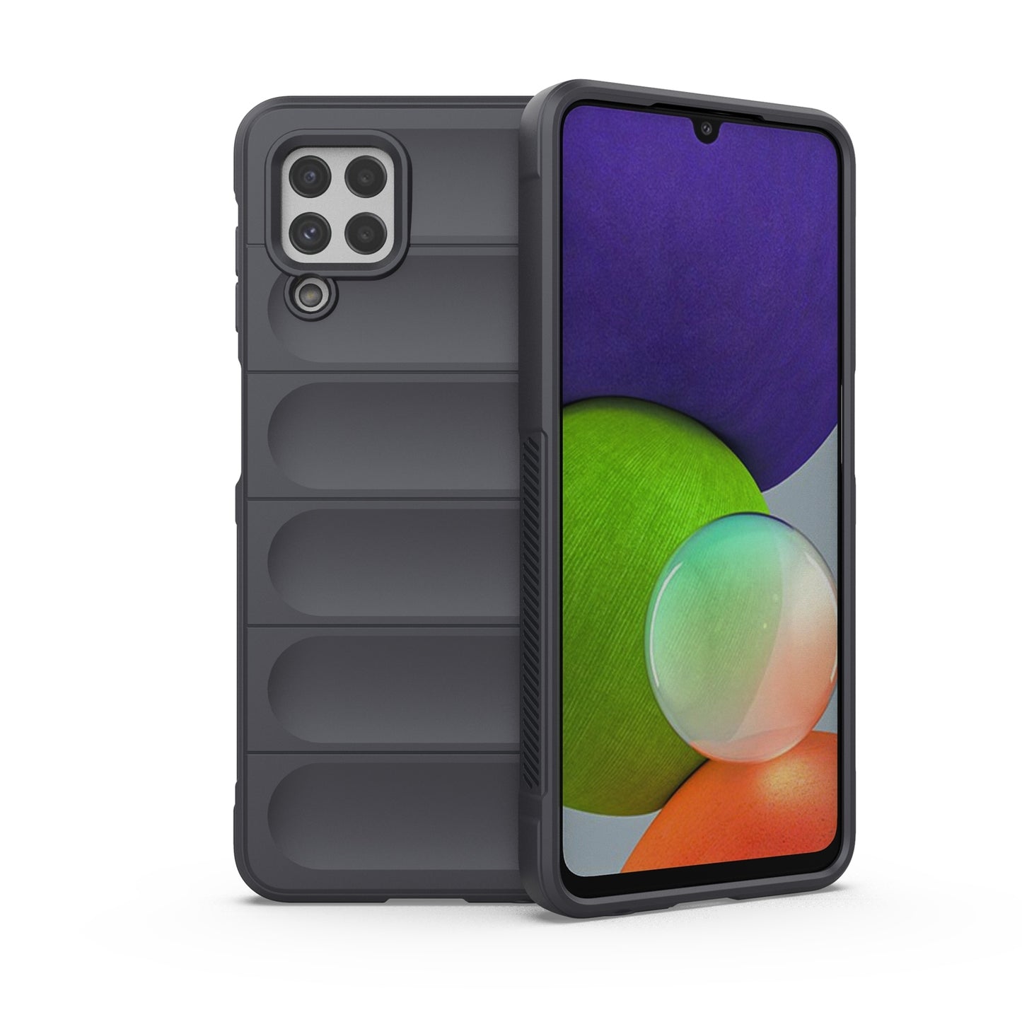 Samsung Galaxy M32 Shock Absorbent Magic Shield TPU + Flannel Phone Case, Featuring Ridged Drop Protection, Bright Colours & Easy Access