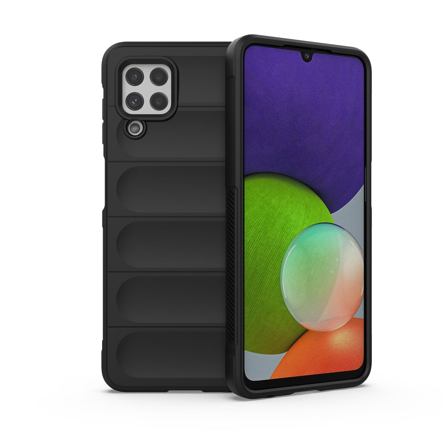 Samsung Galaxy M32 Shock Absorbent Magic Shield TPU + Flannel Phone Case, Featuring Ridged Drop Protection, Bright Colours & Easy Access