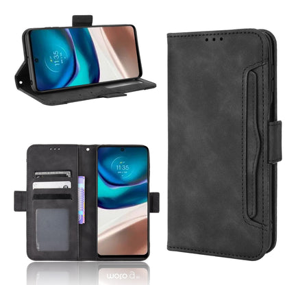 Motorola Moto G42 Skin Feel PU Leather Wallet Phone Case with Card Slots, Cash Pocket, Magnetic Closure, Built-In Stand, Full Protection TPU Cover