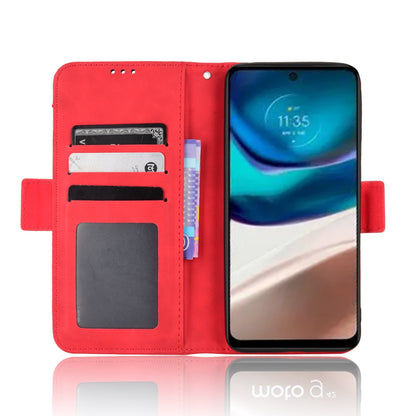 Motorola Moto G42 Skin Feel PU Leather Wallet Phone Case with Card Slots, Cash Pocket, Magnetic Closure, Built-In Stand, Full Protection TPU Cover