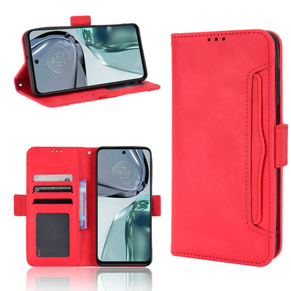 Motorola Moto G62 5G Skin Feel PU Leather Wallet Phone Case with Card Slots, Cash Pocket, Magnetic Closure, Built-In Stand, Full Protection TPU Cover