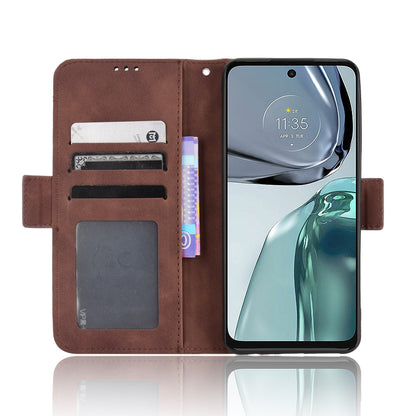 Motorola Moto G62 5G Skin Feel PU Leather Wallet Phone Case with Card Slots, Cash Pocket, Magnetic Closure, Built-In Stand, Full Protection TPU Cover
