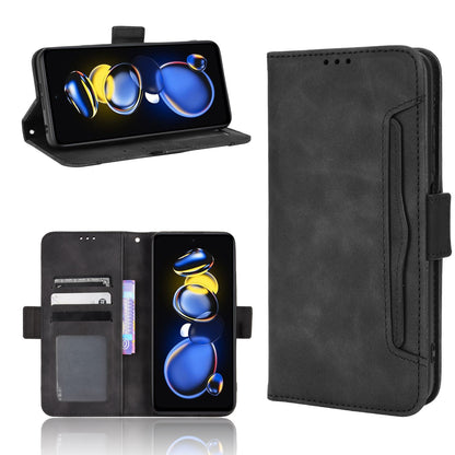 Xiaomi Redmi Note 11T Pro 5G Skin Feel PU Leather Wallet Phone Case with Card Slots, Cash Pocket, Magnetic Closure, Built-In Stand, Full Protection TPU Cover