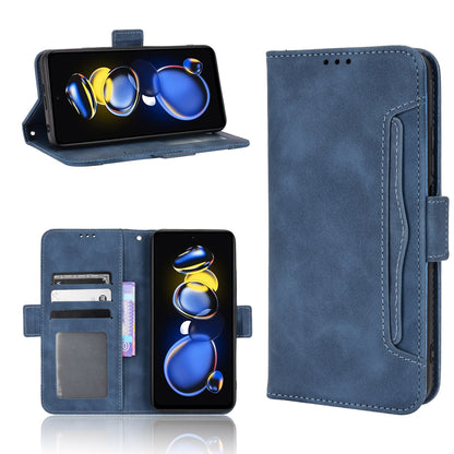 Xiaomi Redmi Note 11T Pro 5G Skin Feel PU Leather Wallet Phone Case with Card Slots, Cash Pocket, Magnetic Closure, Built-In Stand, Full Protection TPU Cover