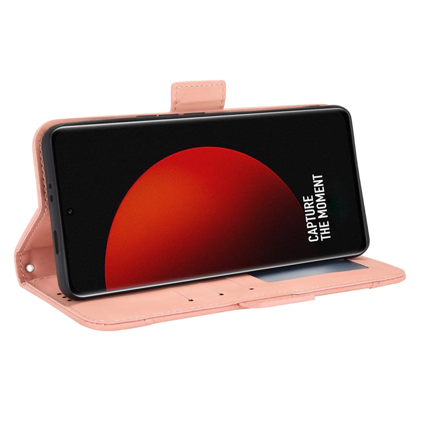Xiaomi 12S Ultra Skin Feel PU Leather Wallet Phone Case with Card Slots, Cash Pocket, Magnetic Closure, Built-In Stand, Full Protection TPU Cover