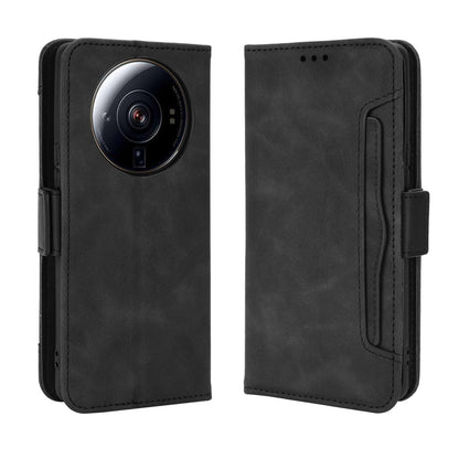 Xiaomi 12S Ultra Skin Feel PU Leather Wallet Phone Case with Card Slots, Cash Pocket, Magnetic Closure, Built-In Stand, Full Protection TPU Cover