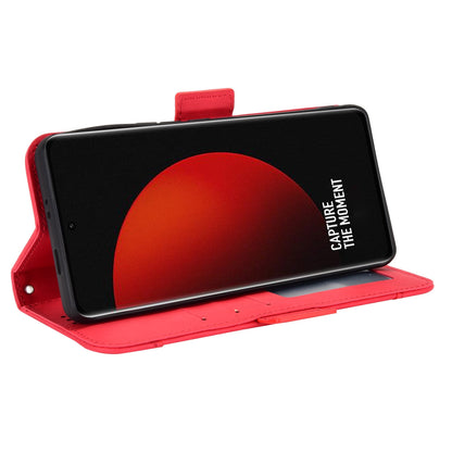 Xiaomi 12S Ultra Skin Feel PU Leather Wallet Phone Case with Card Slots, Cash Pocket, Magnetic Closure, Built-In Stand, Full Protection TPU Cover
