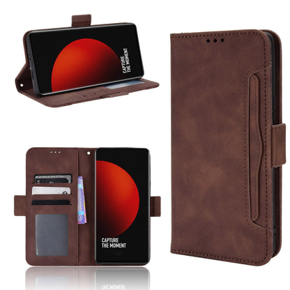 Xiaomi 12S Ultra Skin Feel PU Leather Wallet Phone Case with Card Slots, Cash Pocket, Magnetic Closure, Built-In Stand, Full Protection TPU Cover