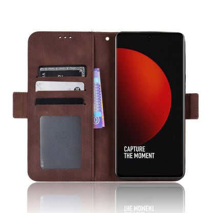 Xiaomi 12S Ultra Skin Feel PU Leather Wallet Phone Case with Card Slots, Cash Pocket, Magnetic Closure, Built-In Stand, Full Protection TPU Cover