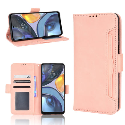 Motorola Moto G22 Skin Feel PU Leather Wallet Phone Case with Card Slots, Cash Pocket, Magnetic Closure, Built-In Stand, Full Protection TPU Cover