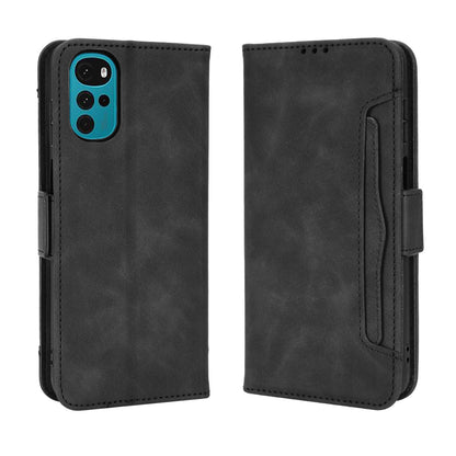 Motorola Moto G22 Skin Feel PU Leather Wallet Phone Case with Card Slots, Cash Pocket, Magnetic Closure, Built-In Stand, Full Protection TPU Cover