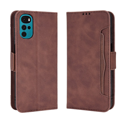 Motorola Moto G22 Skin Feel PU Leather Wallet Phone Case with Card Slots, Cash Pocket, Magnetic Closure, Built-In Stand, Full Protection TPU Cover