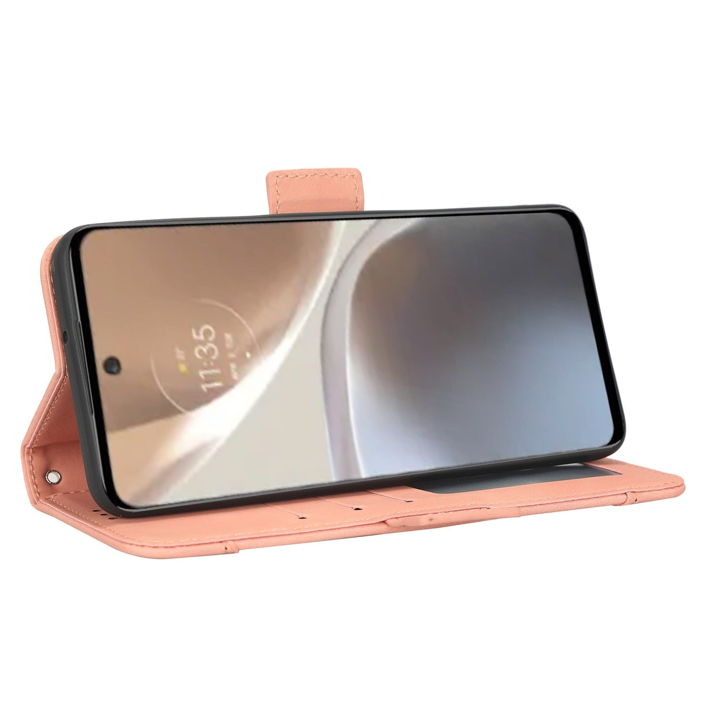 Motorola Moto G32 Skin Feel PU Leather Wallet Phone Case with Card Slots, Cash Pocket, Magnetic Closure, Built-In Stand, Full Protection TPU Cover