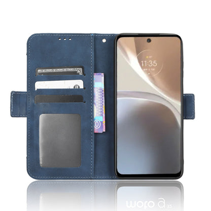 Motorola Moto G32 Skin Feel PU Leather Wallet Phone Case with Card Slots, Cash Pocket, Magnetic Closure, Built-In Stand, Full Protection TPU Cover