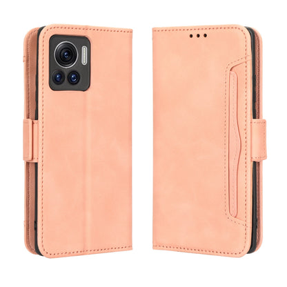 Motorola Edge 30 Ultra Skin Feel PU Leather Wallet Phone Case with Card Slots, Cash Pocket, Magnetic Closure, Built-In Stand, Full Protection TPU Cover