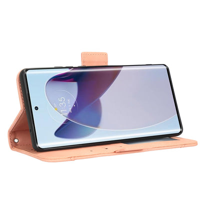 Motorola Edge 30 Ultra Skin Feel PU Leather Wallet Phone Case with Card Slots, Cash Pocket, Magnetic Closure, Built-In Stand, Full Protection TPU Cover
