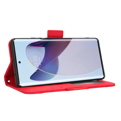 Motorola Edge 30 Ultra Skin Feel PU Leather Wallet Phone Case with Card Slots, Cash Pocket, Magnetic Closure, Built-In Stand, Full Protection TPU Cover