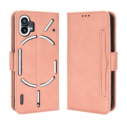 Nothing Phone 1 Skin Feel PU Leather Wallet Phone Case with Card Slots, Cash Pocket, Magnetic Closure, Built-In Stand, Full Protection TPU Cover