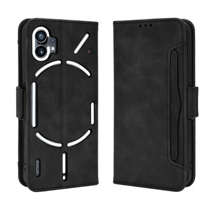 Nothing Phone 1 Skin Feel PU Leather Wallet Phone Case with Card Slots, Cash Pocket, Magnetic Closure, Built-In Stand, Full Protection TPU Cover