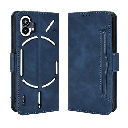 Nothing Phone 1 Skin Feel PU Leather Wallet Phone Case with Card Slots, Cash Pocket, Magnetic Closure, Built-In Stand, Full Protection TPU Cover